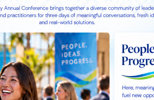 Conference attendees connecting
